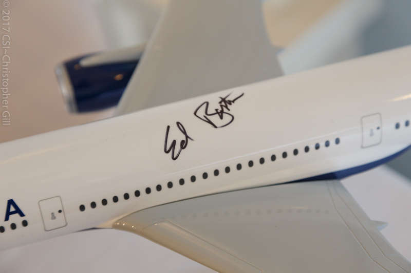 Ed Bastian autographed model air plane